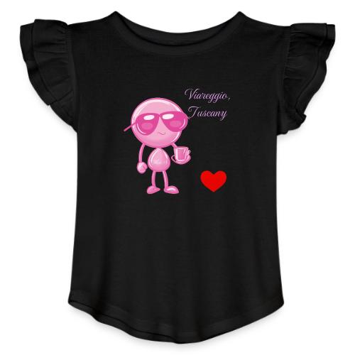Smoon City_Viareggio Tuscany Pink - Toddler Girls Flutter T-shirt