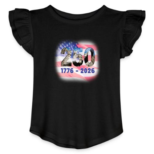 1776 - 2026 | 250 Years USA - Toddler Girls Flutter T-shirt