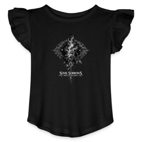 Wilted Rose Turning | Some sorrows don't echo back - Toddler Girls Flutter T-shirt