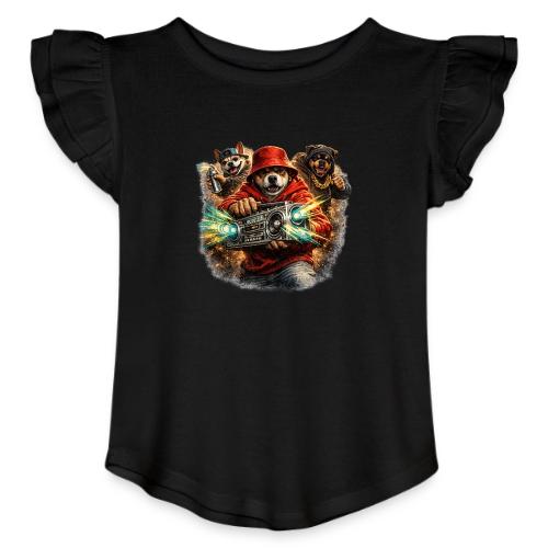 Urban Beat Dog Heroes - Toddler Girls Flutter T-shirt