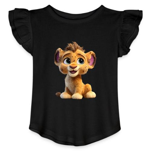 Sweet Lion Cub - Toddler Girls Flutter T-shirt