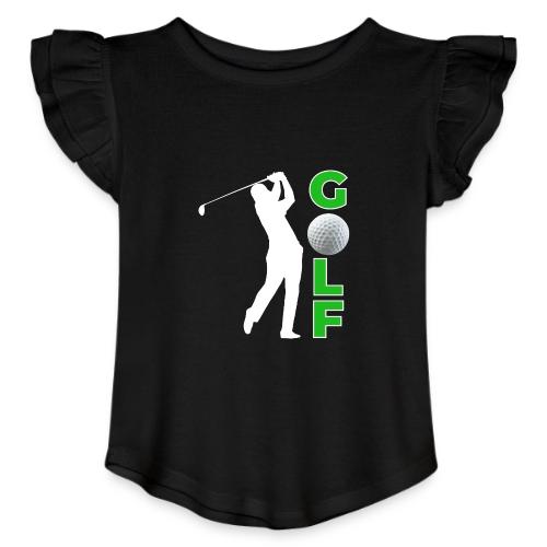 Golf: Classic Golf Motion - Toddler Girls Flutter T-shirt
