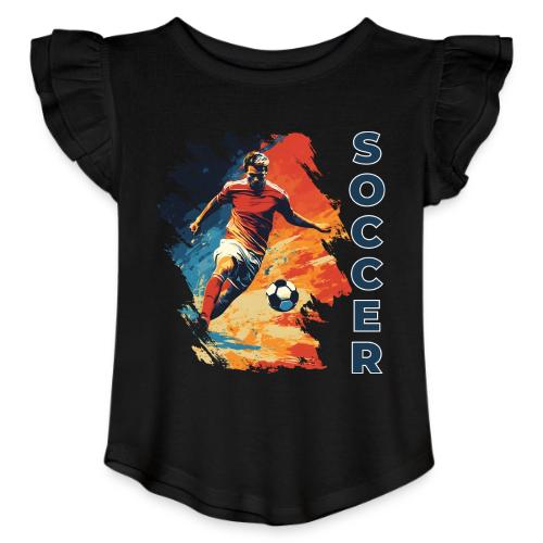 Soccer Action Pulse - Toddler Girls Flutter T-shirt