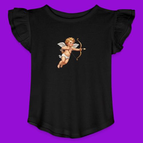 Cupid with twohearts set - Toddler Girls Flutter T-shirt