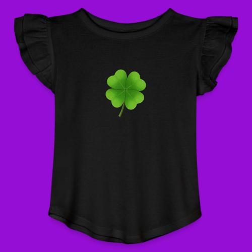 Four leaf clover - Toddler Girls Flutter T-shirt