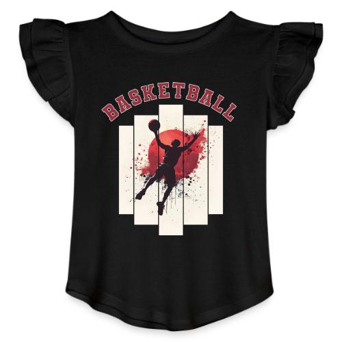 Basketball Energy - Toddler Girls Flutter T-shirt