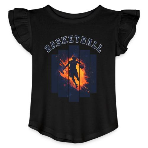 Basketball Power - Toddler Girls Flutter T-shirt
