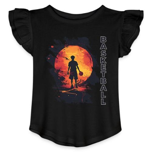 Basketball Blaze - Toddler Girls Flutter T-shirt