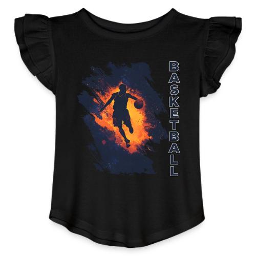 Basketball Focus - Toddler Girls Flutter T-shirt