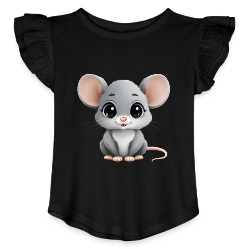Baby Mouse: Little Grey Explorer - Toddler Girls Flutter T-shirt