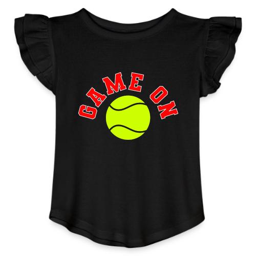 Game On Tennis - Toddler Girls Flutter T-shirt