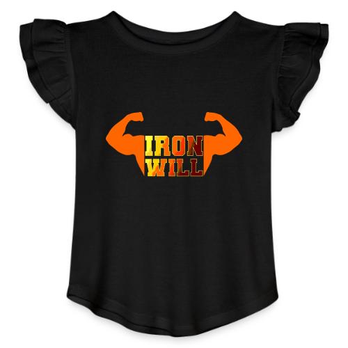 Bodybuilding: Iron Will Power - Toddler Girls Flutter T-shirt