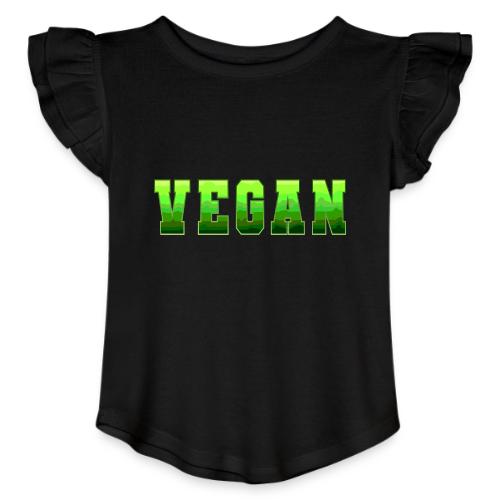Green Wave Vegan - Toddler Girls Flutter T-shirt
