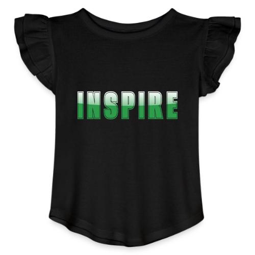Inspire Word Art Design - Toddler Girls Flutter T-shirt