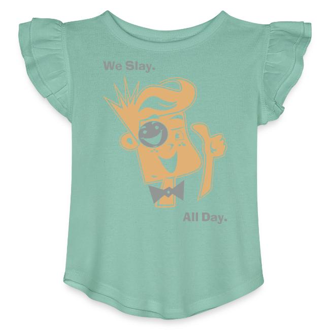 We Slay All Day Shiny Shirt Metallic Silver & Gold