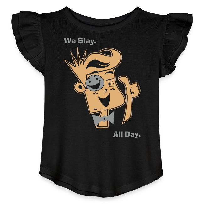 We Slay All Day Shiny Shirt Metallic Silver & Gold