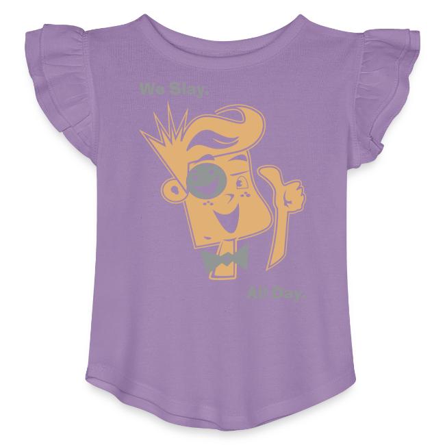 We Slay All Day Shiny Shirt Metallic Silver & Gold