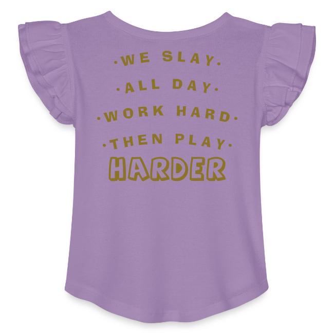 We Slay All Day Shiny Shirt Metallic Silver & Gold