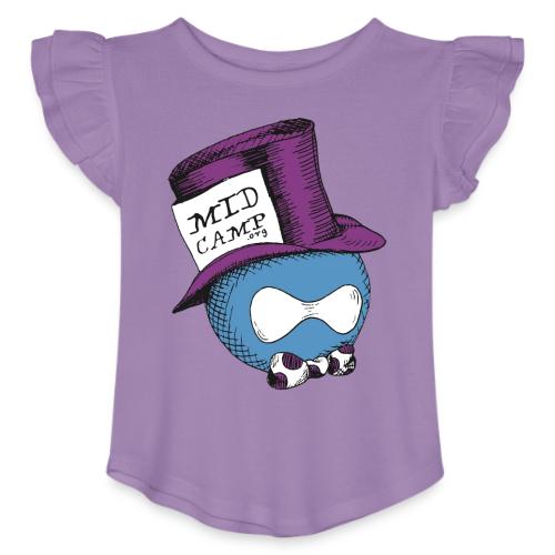 MidCamp Hatter - Purple - Toddler Girls Flutter T-shirt