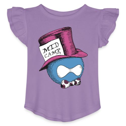 MidCamp Hatter - Magenta - Toddler Girls Flutter T-shirt