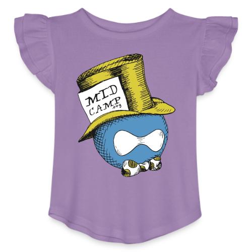 MidCamp Hatter - Yellow - Toddler Girls Flutter T-shirt