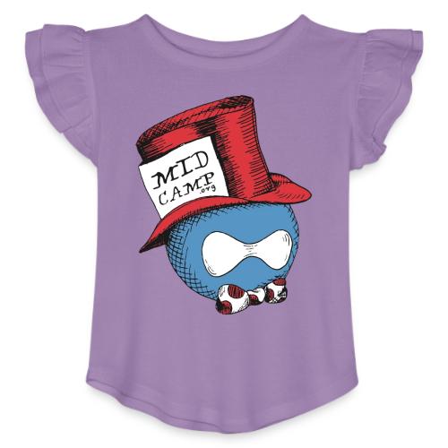 MidCamp Hatter - Red - Toddler Girls Flutter T-shirt