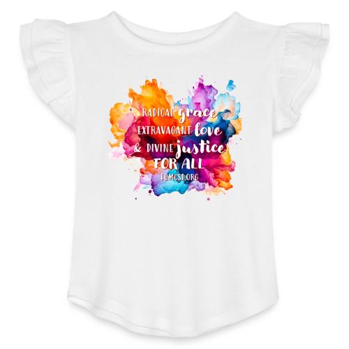 Grace Love Justice Color Splash - Toddler Girls Flutter T-shirt