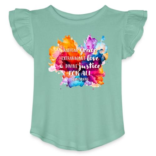 Grace Love Justice Color Splash - Toddler Girls Flutter T-shirt