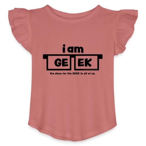 iamGEEK Classic Black - Toddler Girls Flutter T-shirt