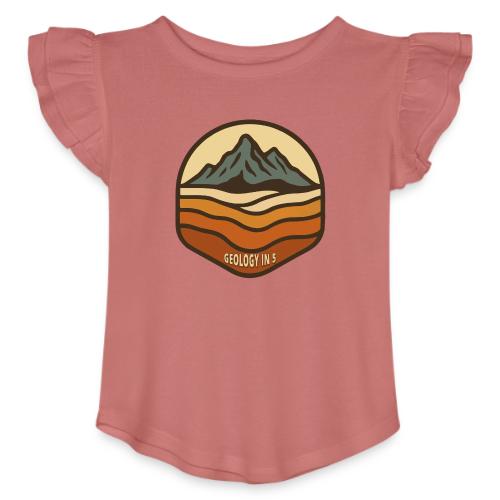 Geology in 5 Mountains - Toddler Girls Flutter T-shirt