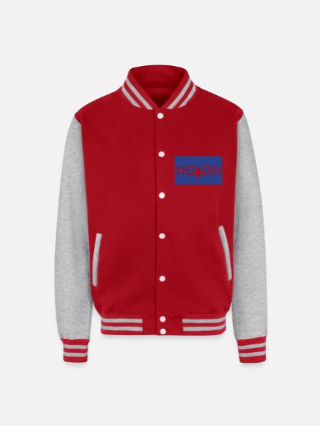 Iroquois Flag - Unisex College Sweat Jacket - red/heather grey