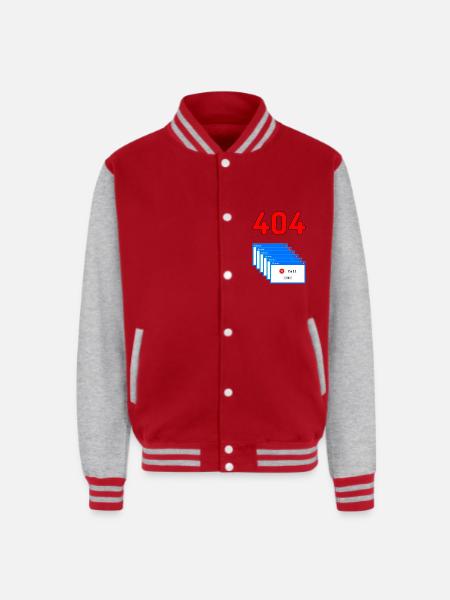 Error Sign - Unisex College Sweat Jacket - red/heather grey