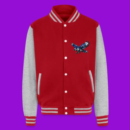 Silver Blue Jay Dive - Unisex College Sweat Jacket