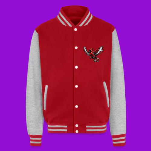 Silver Cardinal in Flight - Unisex College Sweat Jacket