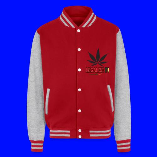 Legalize it tshirt Cannabis On Fire Cannabis Wear - Unisex College Sweat Jacket