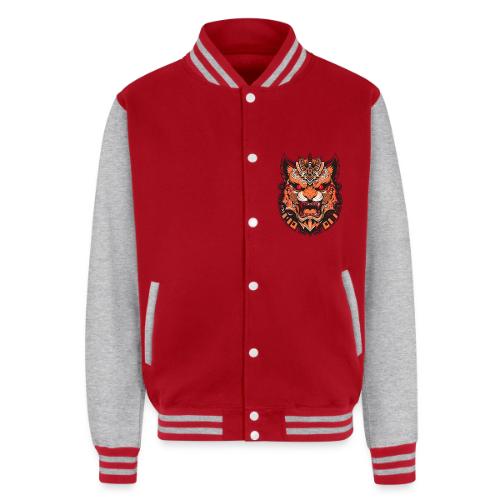 Tribal Demon Wolf Mask - Unisex College Sweat Jacket