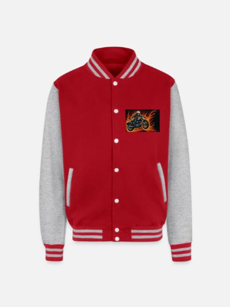 New collection - Unisex College Sweat Jacket - red/heather grey