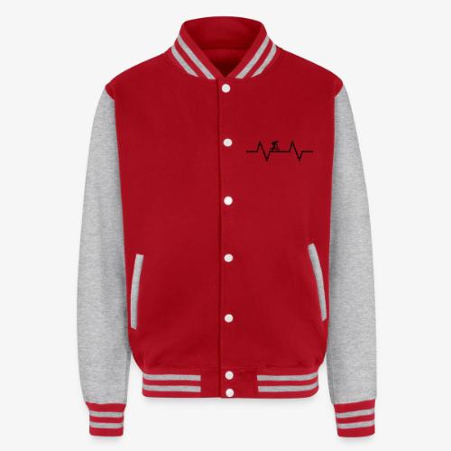 bmx bike heartbeat - Unisex College Sweat Jacket