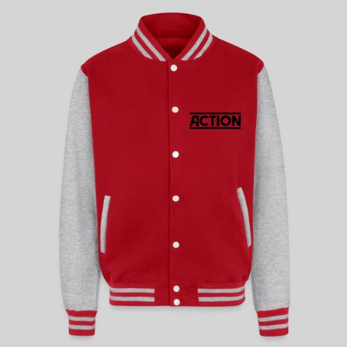 Action Fiction Logo (Black) - Unisex College Sweat Jacket
