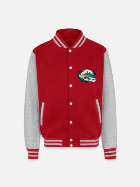 Speedboat Miami - Unisex College Sweat Jacket - red/heather grey