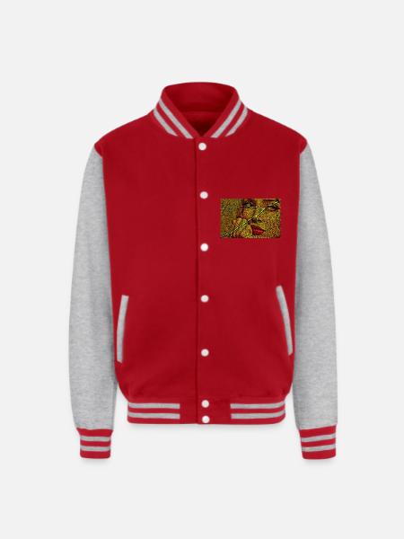 FashionTrend24 - Unisex College Sweat Jacket - red/heather grey