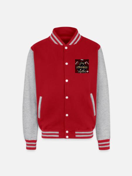 The Dream Screen - Unisex College Sweat Jacket - red/heather grey