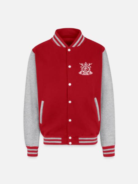 Broom Flyers - Unisex College Sweat Jacket - red/heather grey