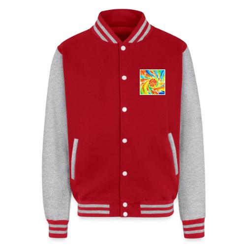 Citrus swirling Splash Design - Unisex College Sweat Jacket