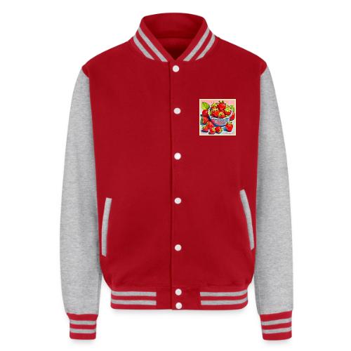 Fresh Strawberry Bowl - Unisex College Sweat Jacket