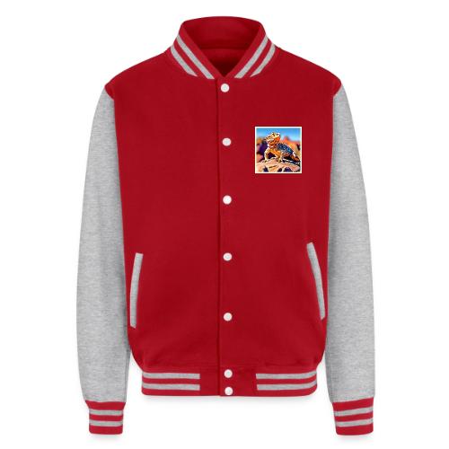 Desert Lizard Close-up Design - Unisex College Sweat Jacket