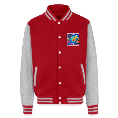 Vibrant Underwater Fish World Design - Unisex College Sweat Jacket