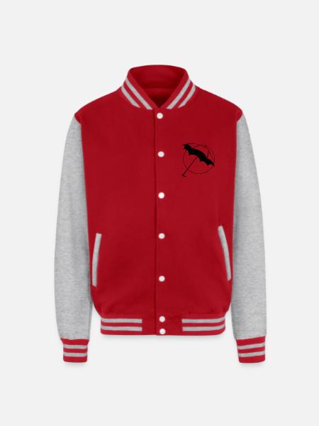 Basic Open Umbrella - Unisex College Sweat Jacket - red/heather grey