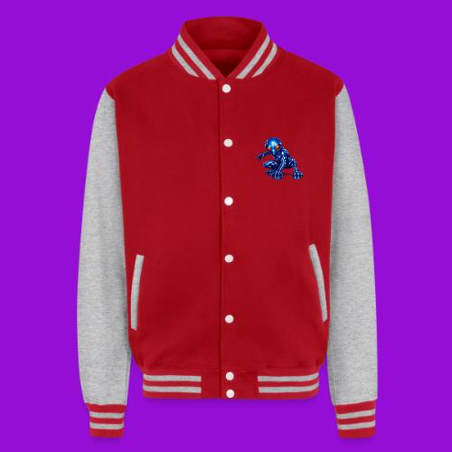 Blue Alien Crouch - Unisex College Sweat Jacket