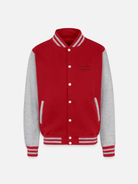 Mantra - Unisex College Sweat Jacket - red/heather grey